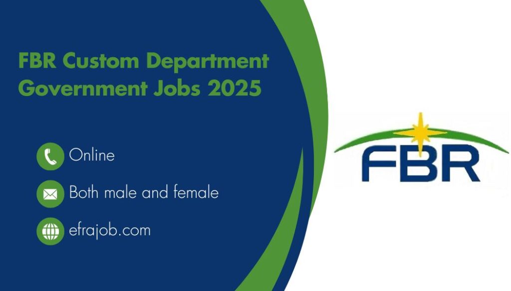 FBR Custom Department Government Jobs 2025