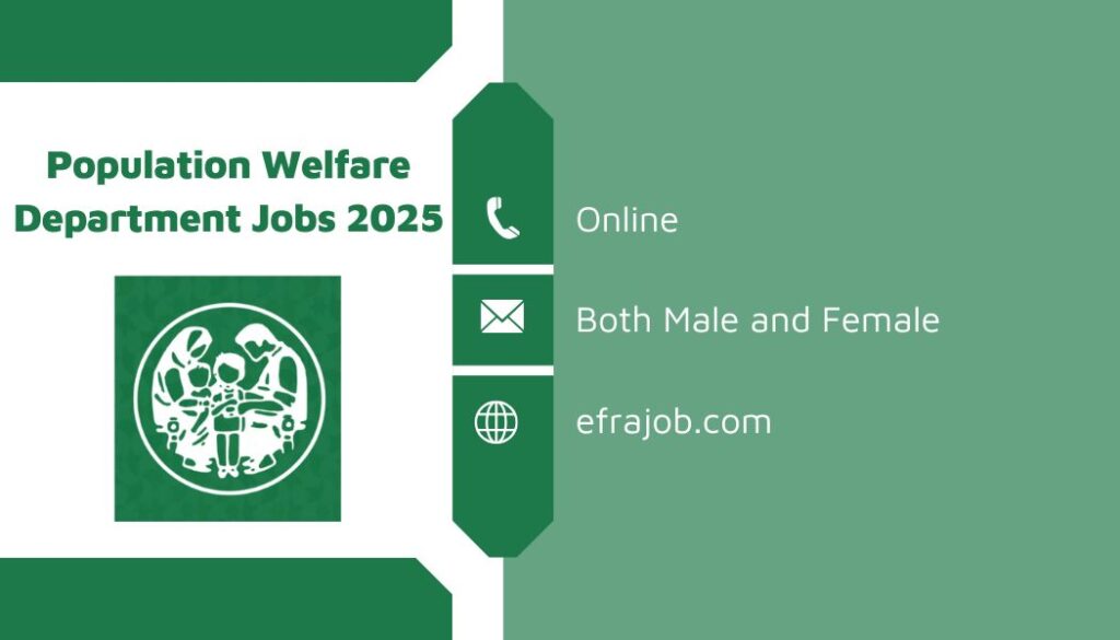 Population Welfare Department Jobs 2025