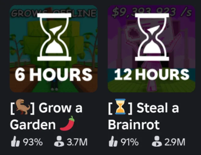 Steal a brainrot vs Grow a Garden